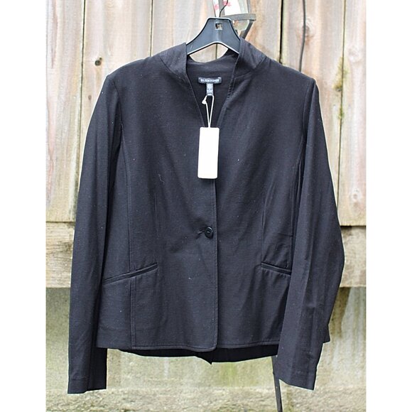 New w/Tags - Eileen Fisher Stretch Crepe Stand Collar Jacket, Blazer Med - Picture 1 of 12